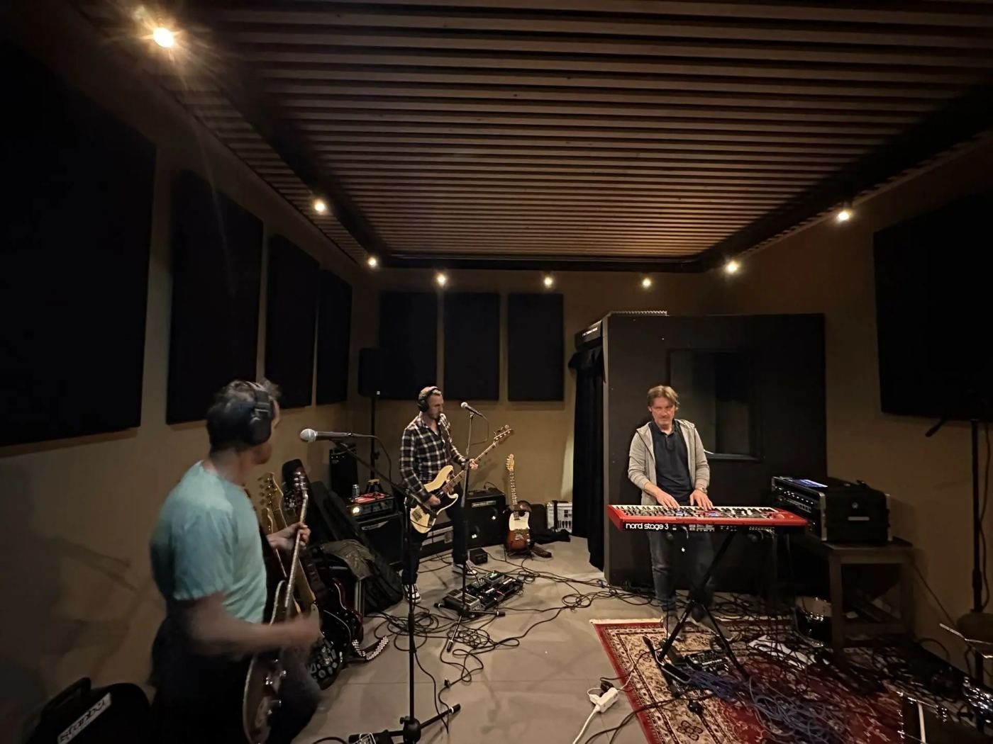 Band rehearsing in Studio 1